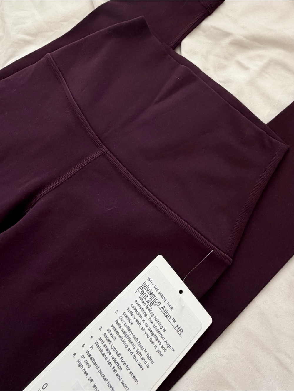 NWT* Lululemon Align High-Rise 28” Leggings Burgundy Plum Size 0